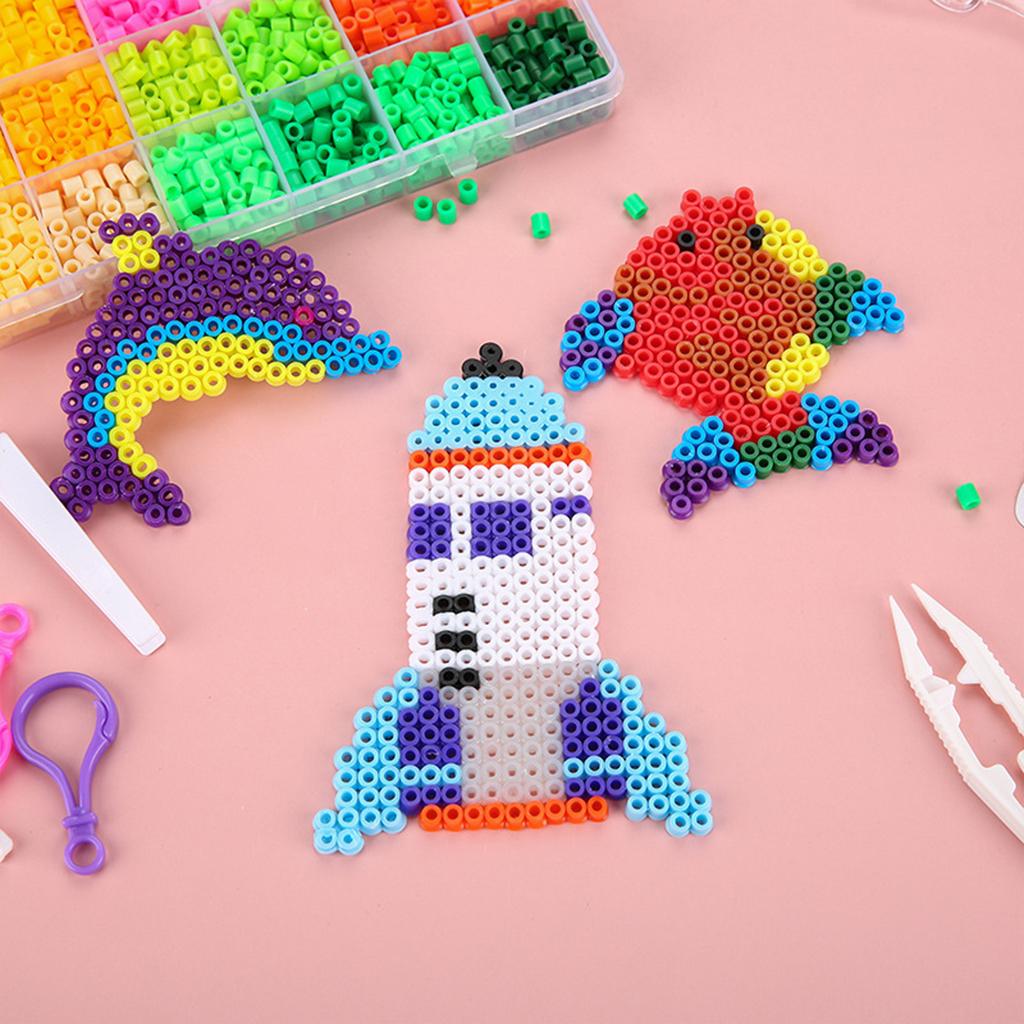 13 Shapes 5mm Fuse Beads Boards Perforated Boards with Tweezers Beads| | -  AliExpress