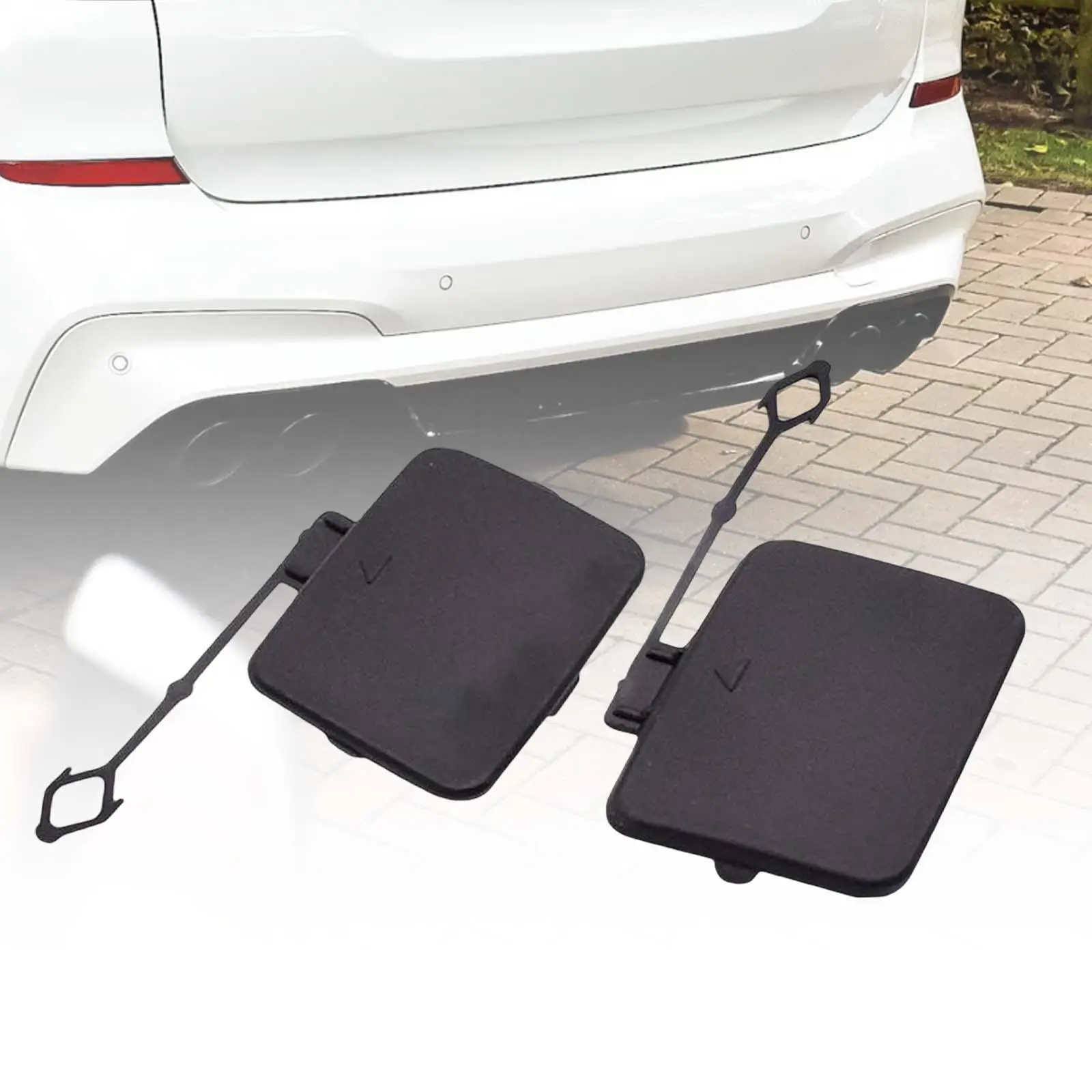 Rear Bumper Trailer Tow Hook Cover 51127158448 Eye Cover Trim for BMW x5 E70