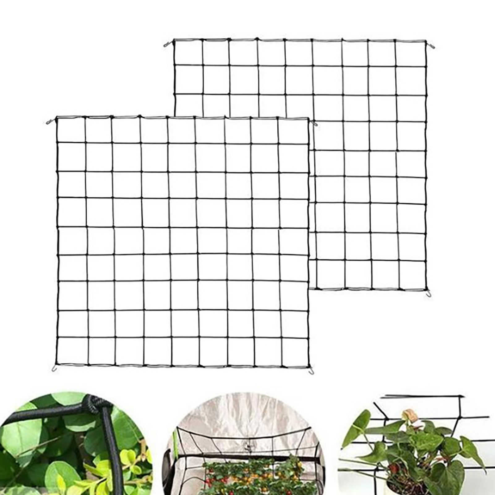 Filet De Protection élastique Pour Coffre Voiture - 70x90 Cm, 8 Crochets, Noir, Pour Bagages Et Objets