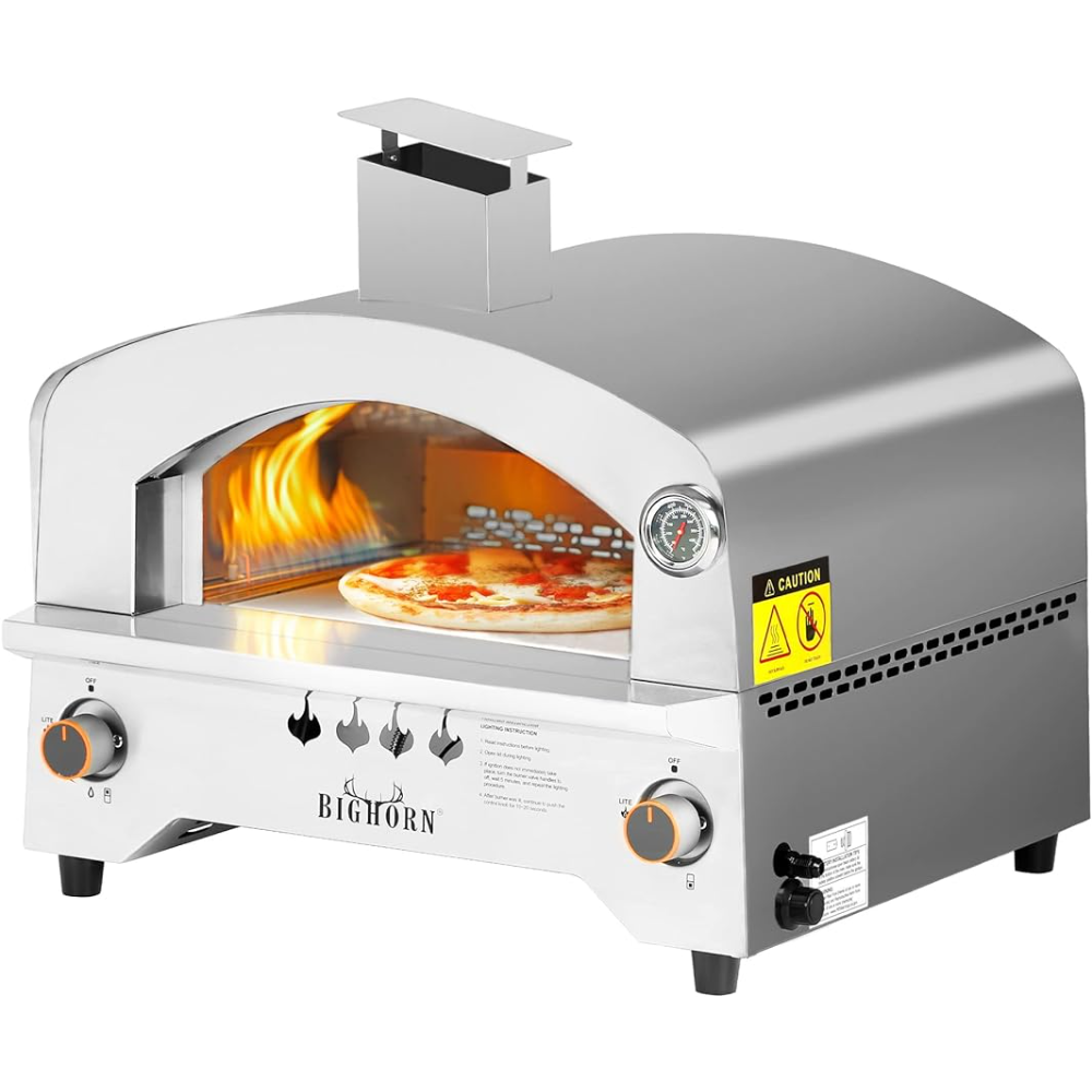 Title 1, BIG HORN OUTDOORS Gas Pizza Oven, Portable Prop...