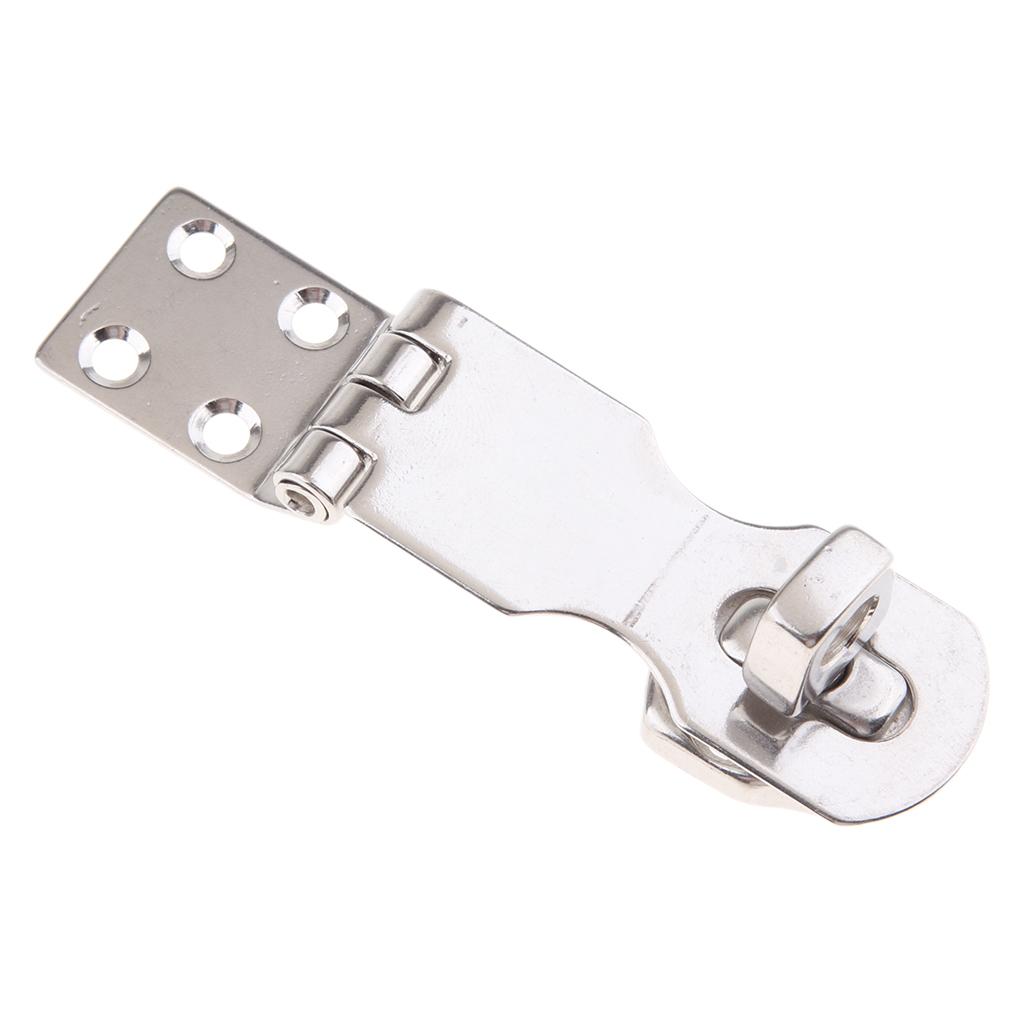 316 Stainless Steel Anti-Lock Door Hasp Latch Safety Padlock Slip 97mm