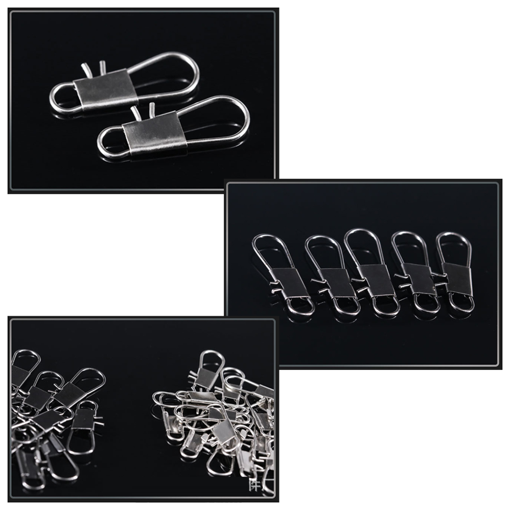 DNDYUJU 50-100 stücke Carbon Stahl Angeln Stecker Angeln Snap Pin Rolling Swivel Angeln Köder Tackle Angeln Haken Werkzeug snap – Detail 9