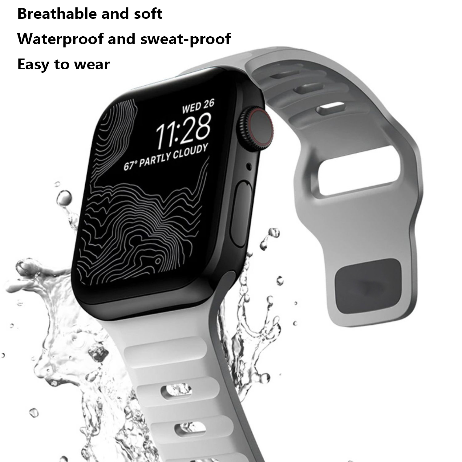 Sportarmband für Apple Watch Band 44mm 49mm 45mm 42mm 41mm 40mm Zubehör Correa Armband iWatch Series 8 7 6 5 4 3 SE Ultra – Detail 13