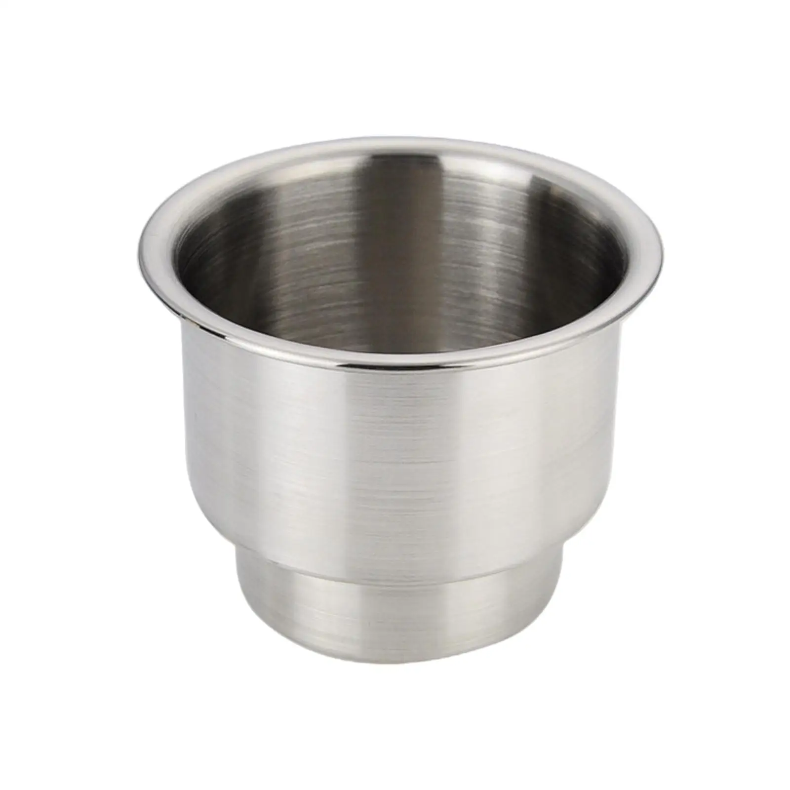 Cup Drink Holder Stainless Steel Recessed Drink Water Bottle Holder Fit for Camper Boat Marine Silver Color 110x83mm