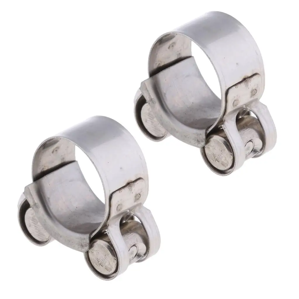 2 Pieces Heavy Duty Exhaust  Clip Stainless Steel for 26-28mm  