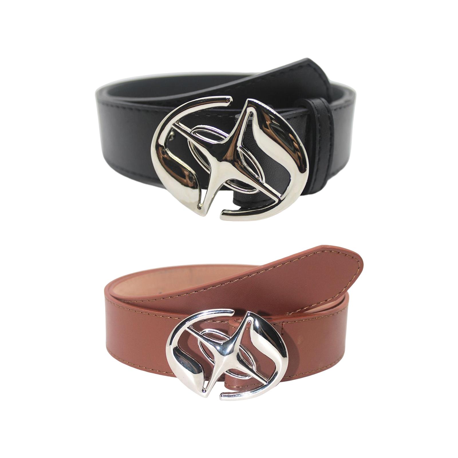 Men PU Leather Belt Ladies Belts with Metal Buckle Casual Dress Waist Belt Leash Trendy Trousers Accessories Jeans Business