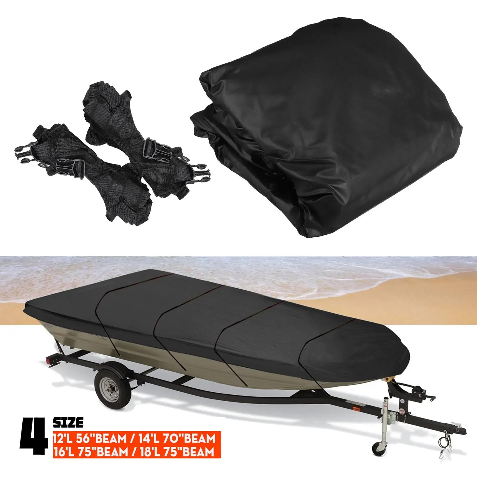 1 Set Cover Trailerable Replacement for Trailerable Boat