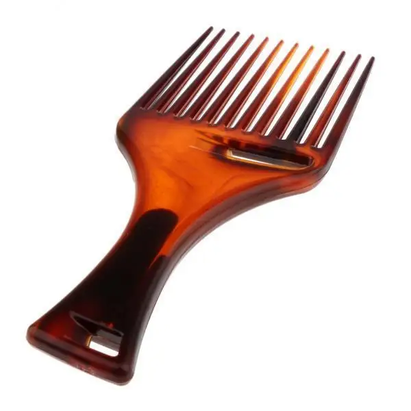 2X Afro Hair Pick Comb Hairdressing Curly Hairbrush Salon Styling Brush