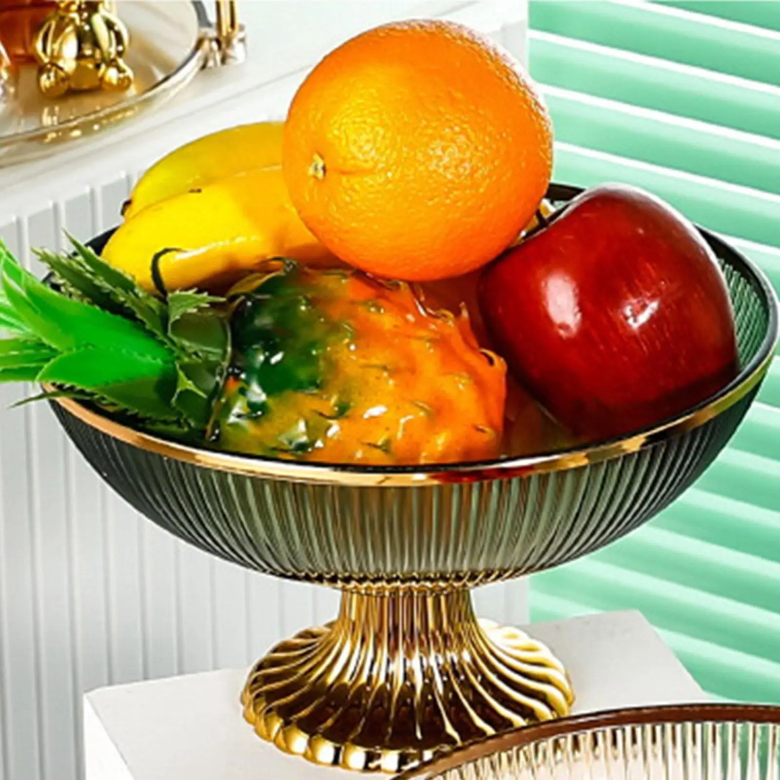 Fruit Bowl Salad Bowl Durable Fruit Vegetable Storage Bowls Bowls with Stand for Home Decor Parties Picnic Wedding Birthday