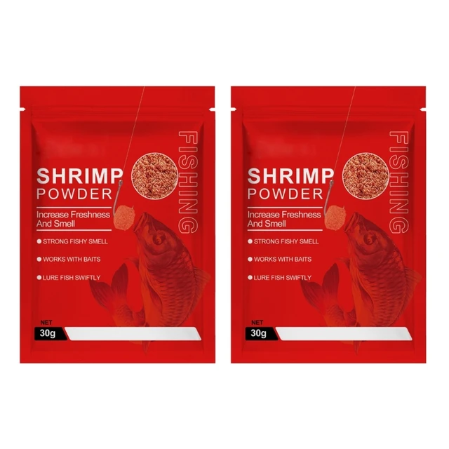 2 Pcs Fish Baits Additives Shrimp Powder Smell Scent Fishing