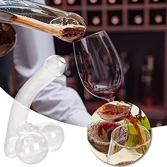 Decanter Per Vino Rosso Da 1800 Ml - Set 4 Pezzi Con Aeratore, Caraffa In Cristallo Senza Piombo, Idea Regalo - Foto 4