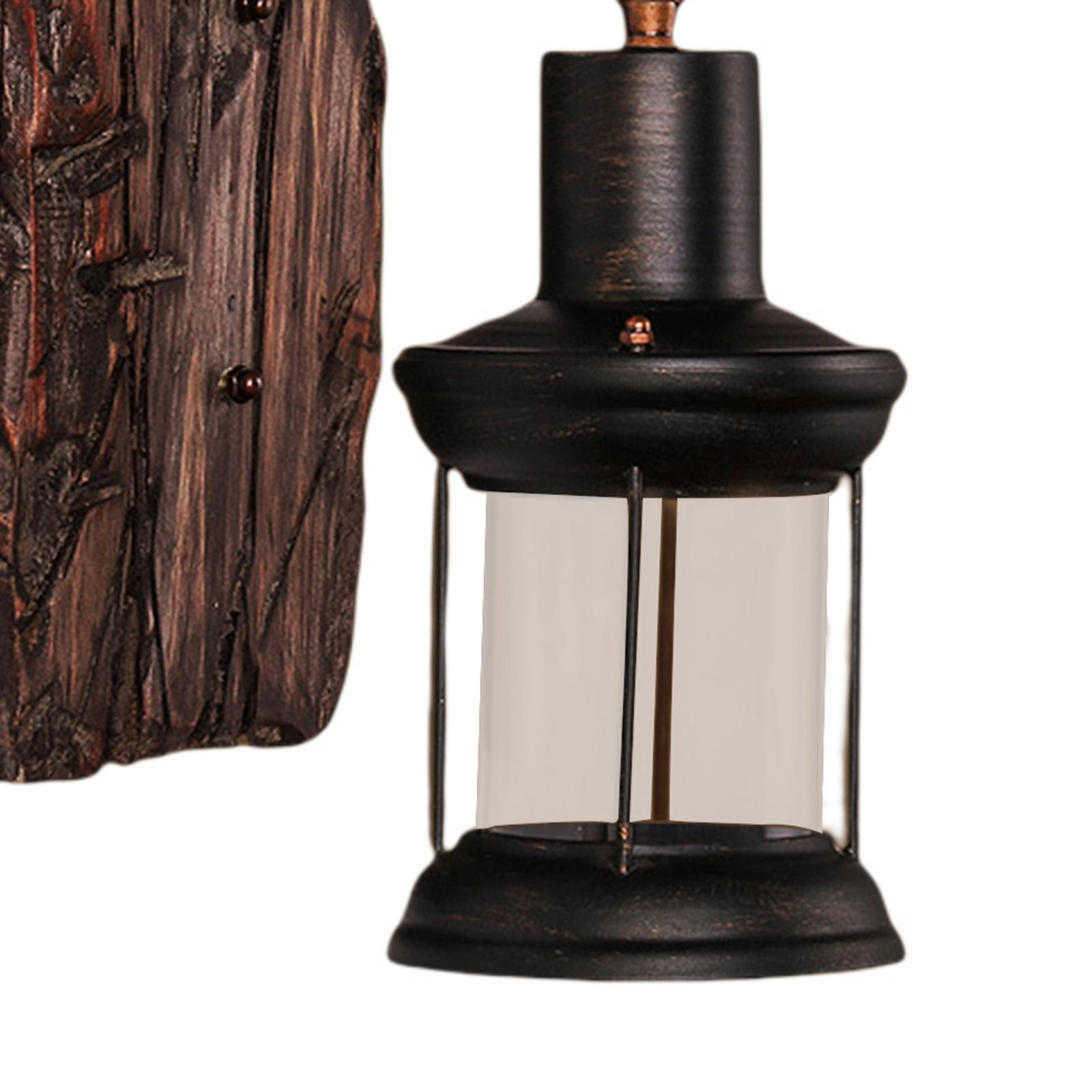 Estilo Industrial Wood Wall Sconce, 27 luminária,