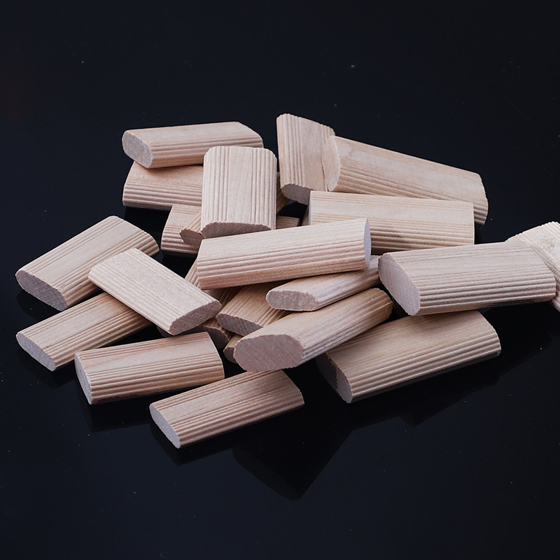 50Pcs Domino Solid Wood DIY Stripes Tenon Biscuit Joinery Beech Wood Nail Cork Block Wood Board Furniture Butt Tool For Woodwork