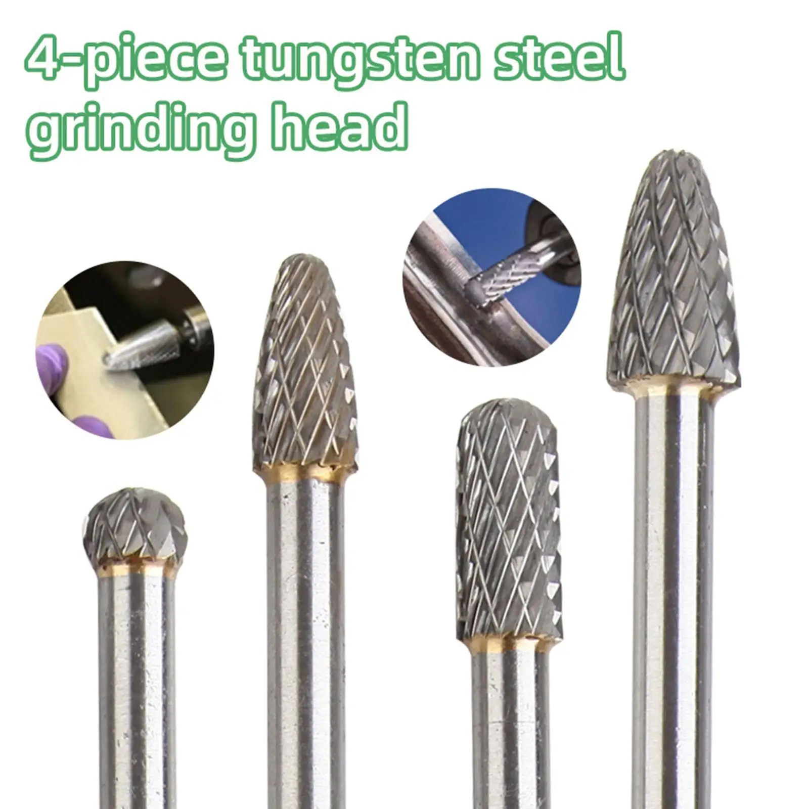 Rotary Burr Milling Replacement Cutter Grinding Head for Engraving Drilling