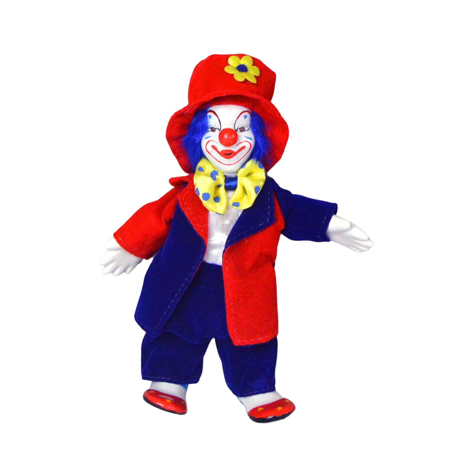 18cm Clown Doll, Dolls Model Toy Clown Model Crafts Clown Stuffed Doll for Table Bedroom Room Decor Birthdays Gift