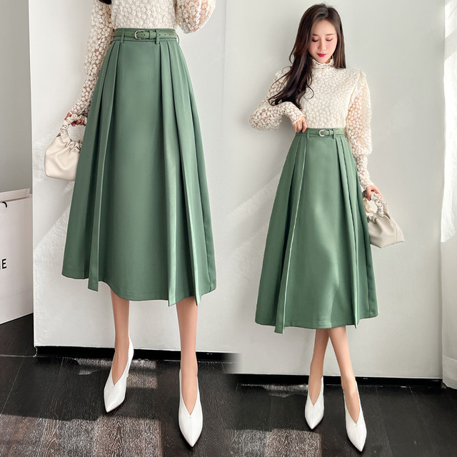 【BAON】Suab Belt Pintuck Long Skirt Stone Brynn Skirt | Tuckernuck