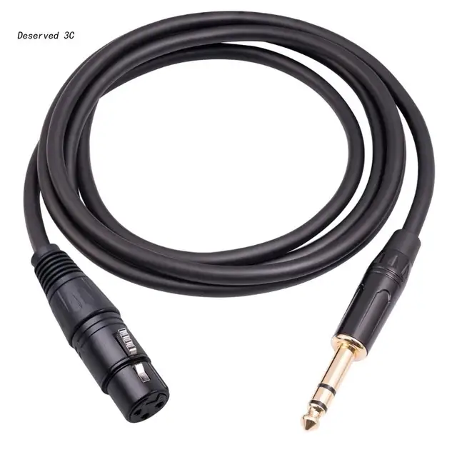 SiYear 6.35 mm 1/4 Female to XLR Female Adapter Cable,Quarter inch TS/TRS  to XLR 3 Pin Interconnect Cable (5Feet-1.5M)