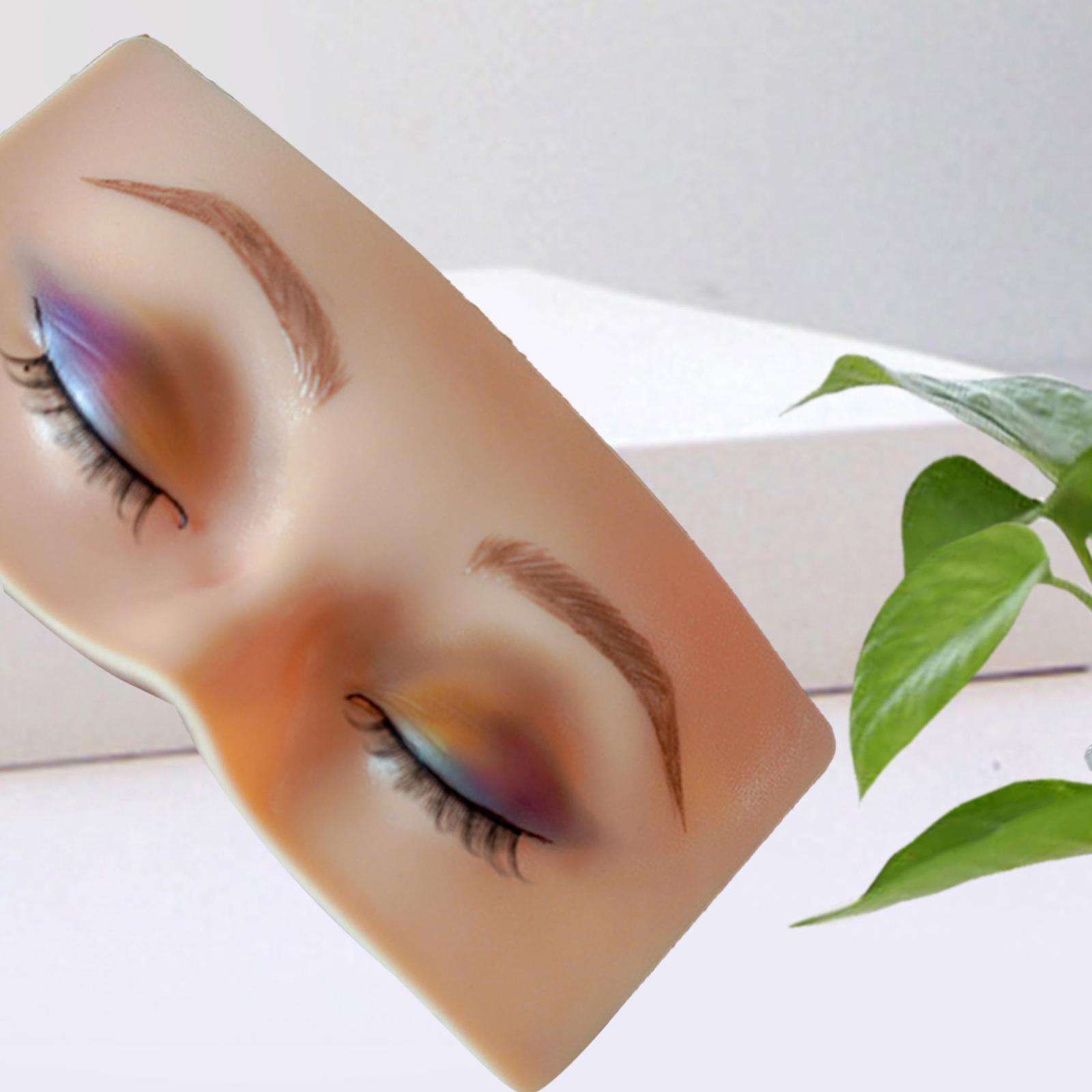 Makeup Practice board, 3D Realistic Pad, Makeup Makeup Practice Eyebrow Lash Training, face up