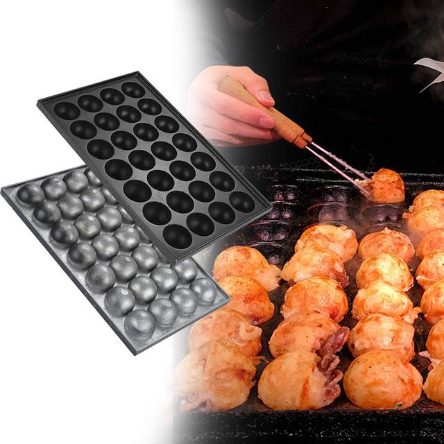 Due piastra takoyaki takoyaki commerciale macchina, attrezzature takoyaki  fare 56 pcs in una sola volta - AliExpress