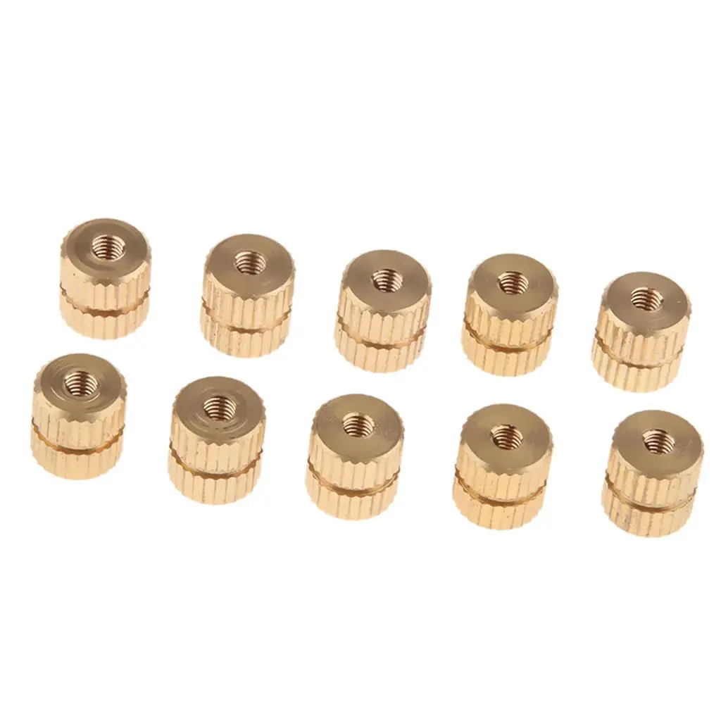 10 Pieces 8 X 8 Mm Copper Straight Knurled Rivet Nut Fastener