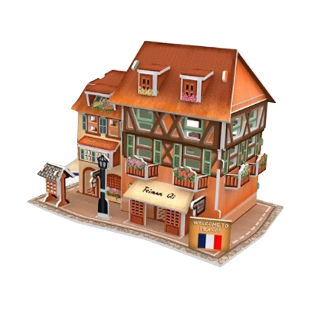 DIY Game Set Miniature Furniture Villa DIY House Doll Puzzle Game