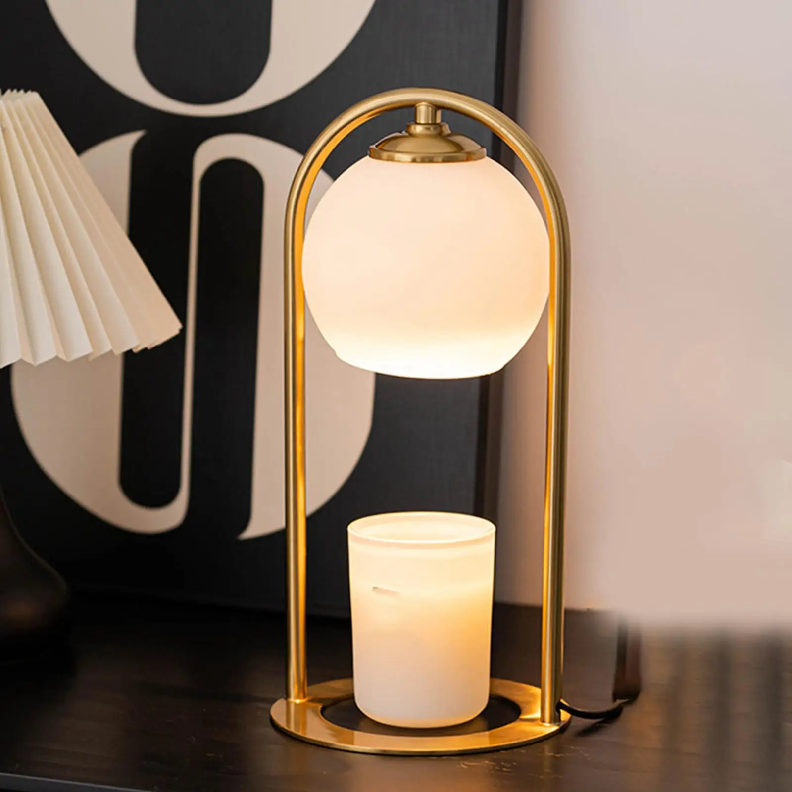 Candle Warmer Lamp Melting Lamp Decor Burner Diffuser Durable with Bulbs for Bedroom Study Room Home Housewarming EU Plug