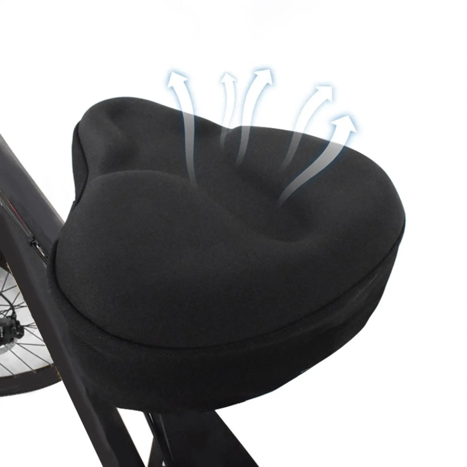 Wide Thicken Bike Seat Cushion Gel Cruiser Saddle Seat Mountain Big Bum Soft
