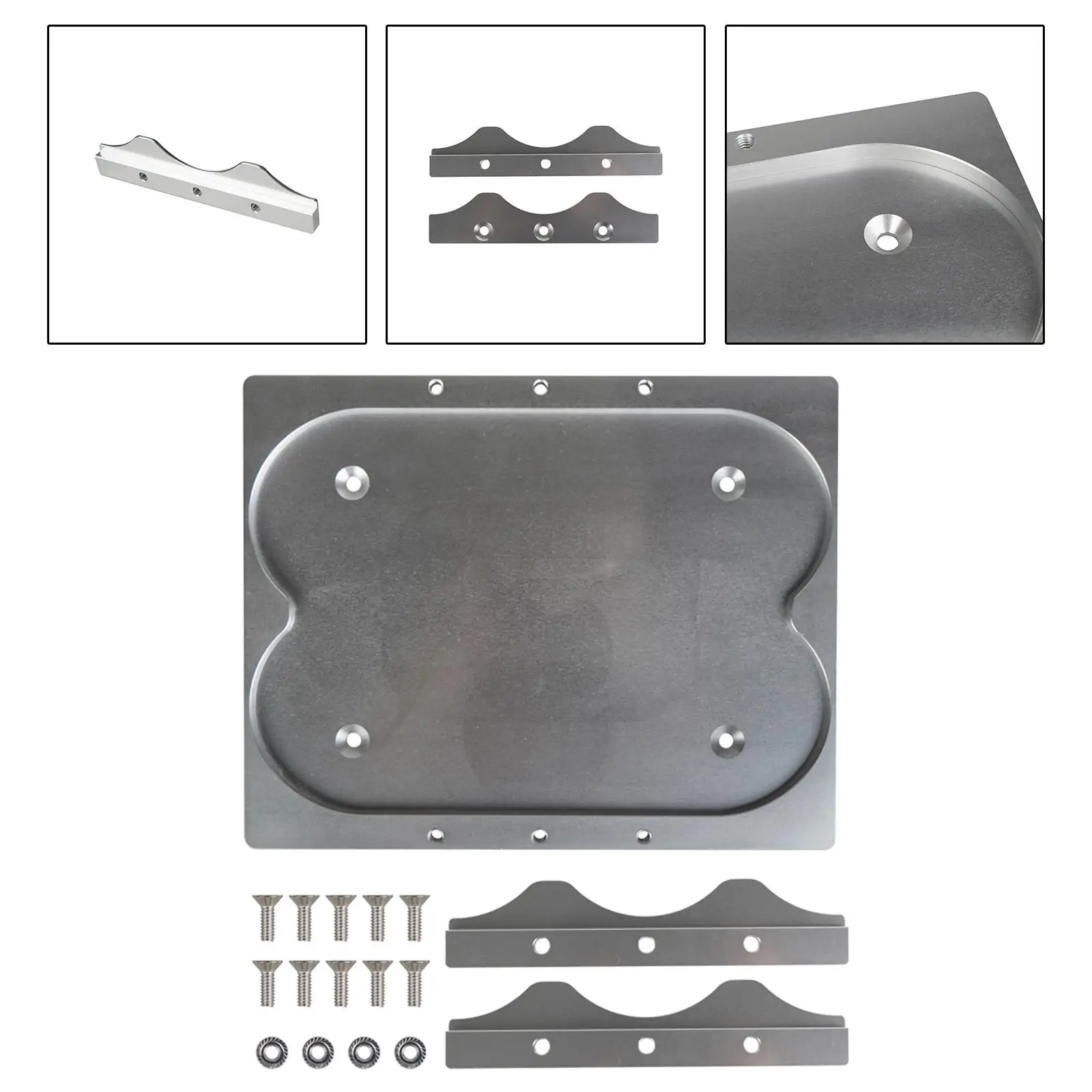 Battery Tray Replacement Battery Mounting Tray Easy to Install Aluminum Alloy