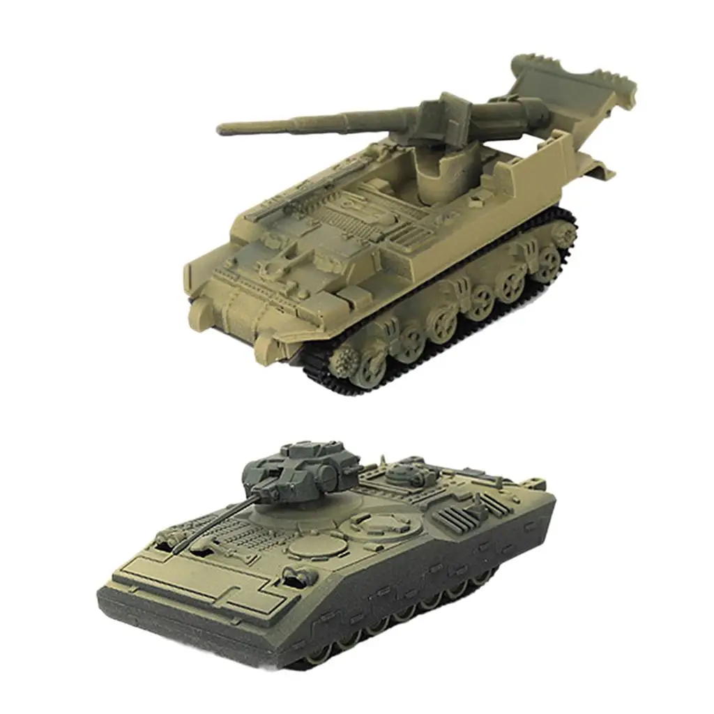 8 Pieces 4D Modern Tank Model 1:72 Heavy Tank Sand Table Model Wargame Game Diorama Scenery Layout Accessory