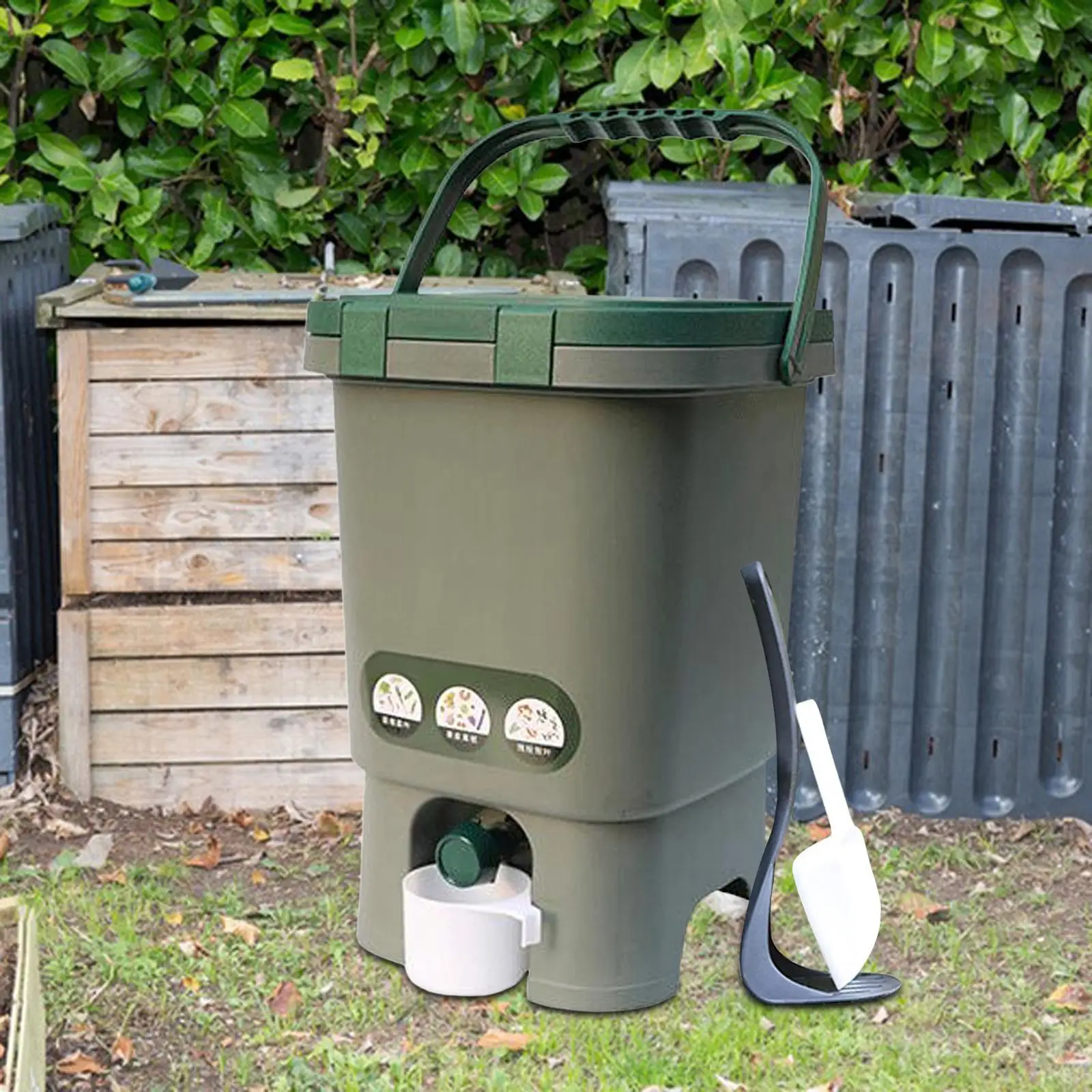 Fermentation Barrel Durable Compost Bin for Indoor Yard Orchard Household Restaurant