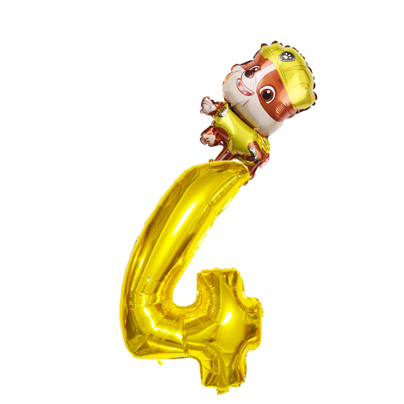 Cartoon Pfote Patrol 32 Zoll Anzahl Folienballons Chase Skye Rubble Kindergeburtstag Party Dekoration Ballon Kinderspielzeug – Detail 5