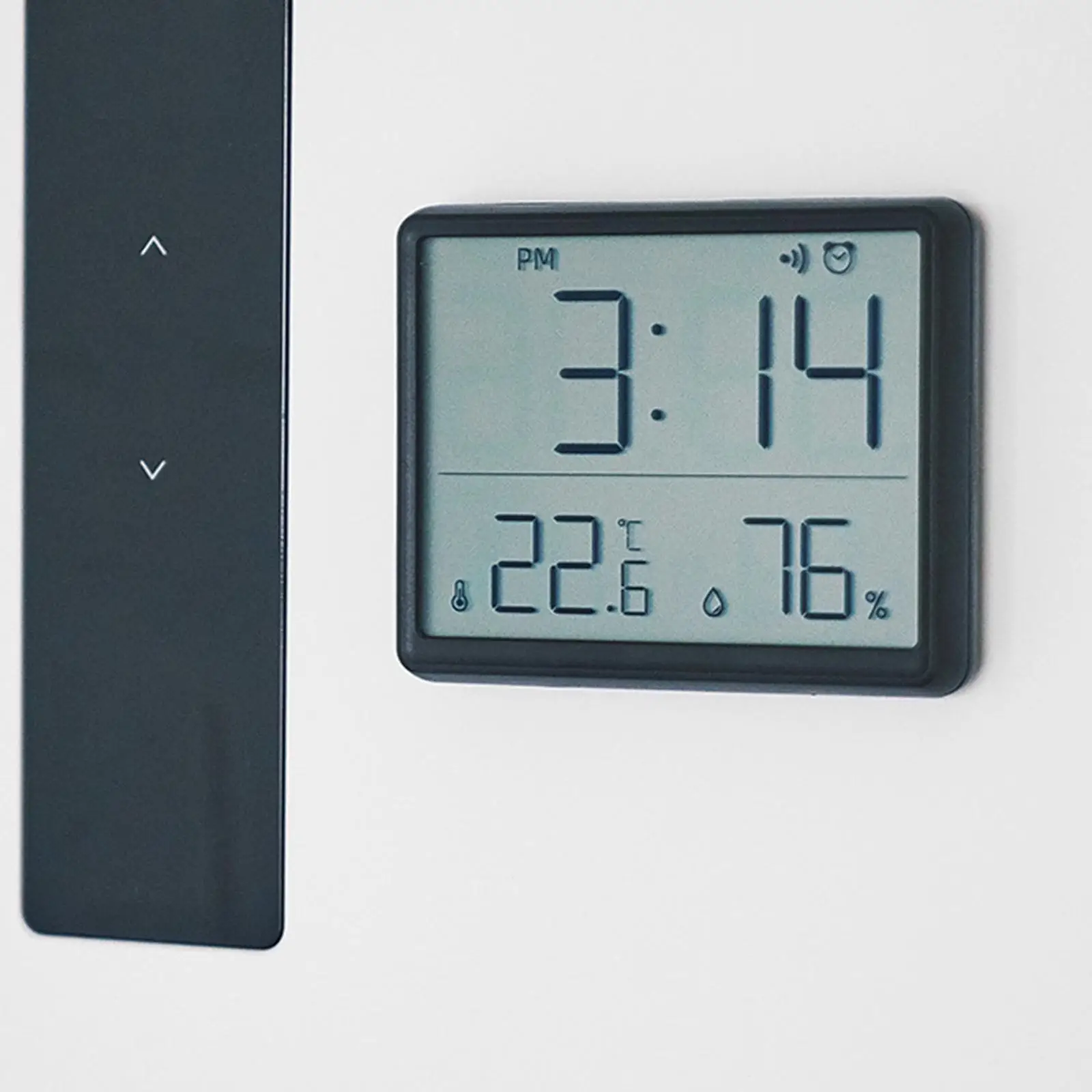 Indoor Hygrometer Desk Clocks Wall Clock 12/24H Electric Desktop Temperature