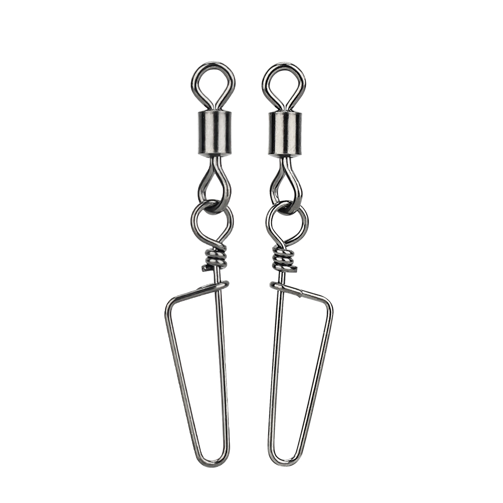 DNDYUJU 10-30X Angeln Wälzlager Wirbel Solide Ring Interlock Snap Für Angelhaken Köder Angeln Stecker Tackle Zubehör – Detail 10