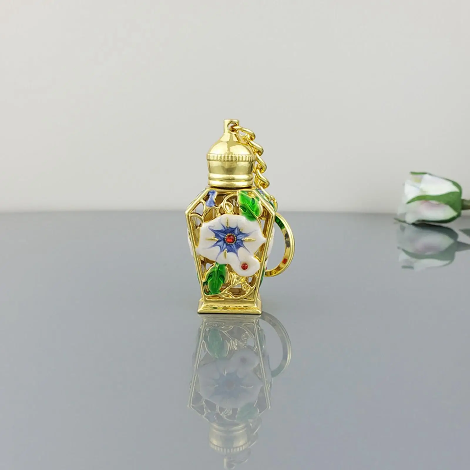 Middle Oil Bottle, Refillable Decorative Retro Wedding Gifts Glass Perfume Bottles for Travel Ladies Girls ml