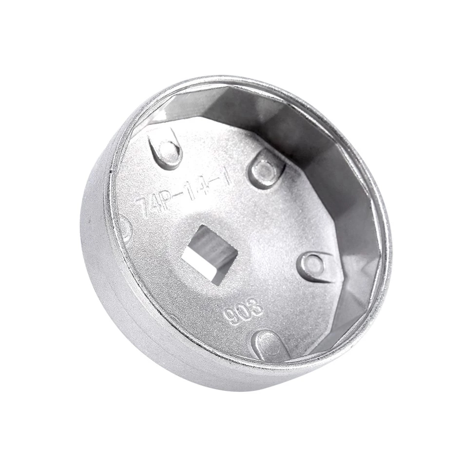 Ölfilterschlüssel 74 mm 14 Zähne Aluminium-Steckschlüssel-Entferner-Werkzeug für BMW für AUDI für Benz Ölfilterschlüssel Auto-Werkzeug – Detail 6