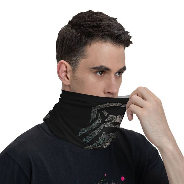 Schlauchschal Schwarz Tuch Motorrad Schal Halstuch Skifahren Bandana Herren