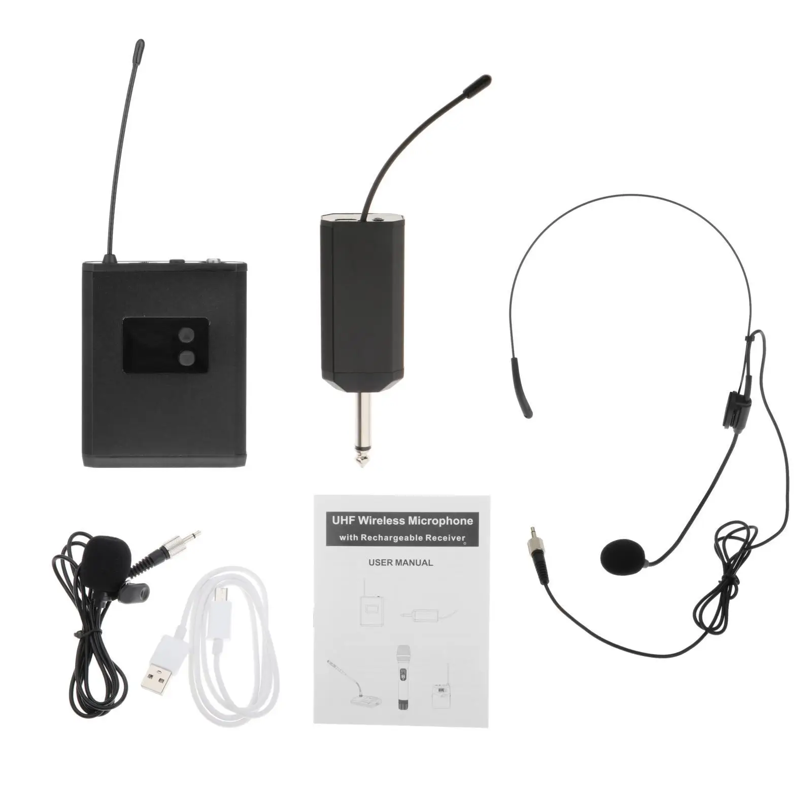 Rechargeable Receiver Wireless Microphone for Recording