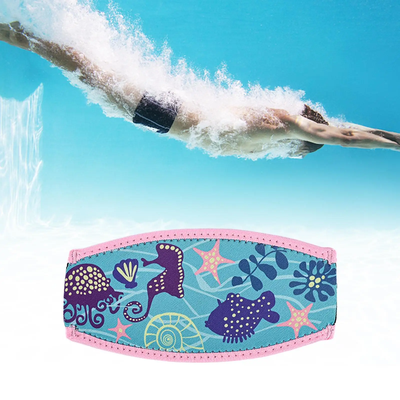 Dive, Snorkeling Long Hair Wrapper Protector Lightweight Durable Diving Slap Straps, Snorkel Band
