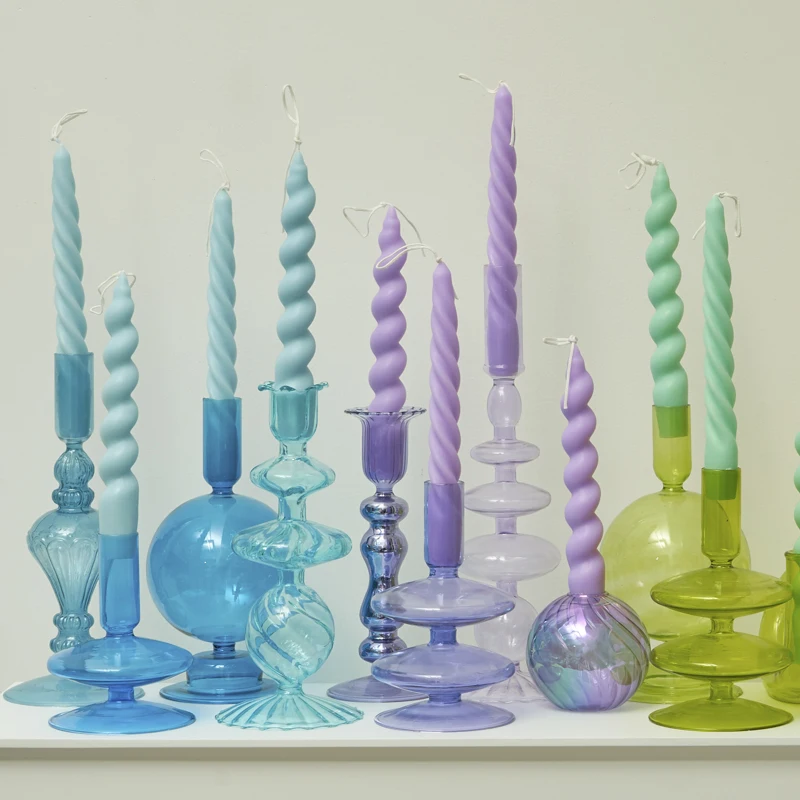 2pc espiral velas scented vela velas decorativas