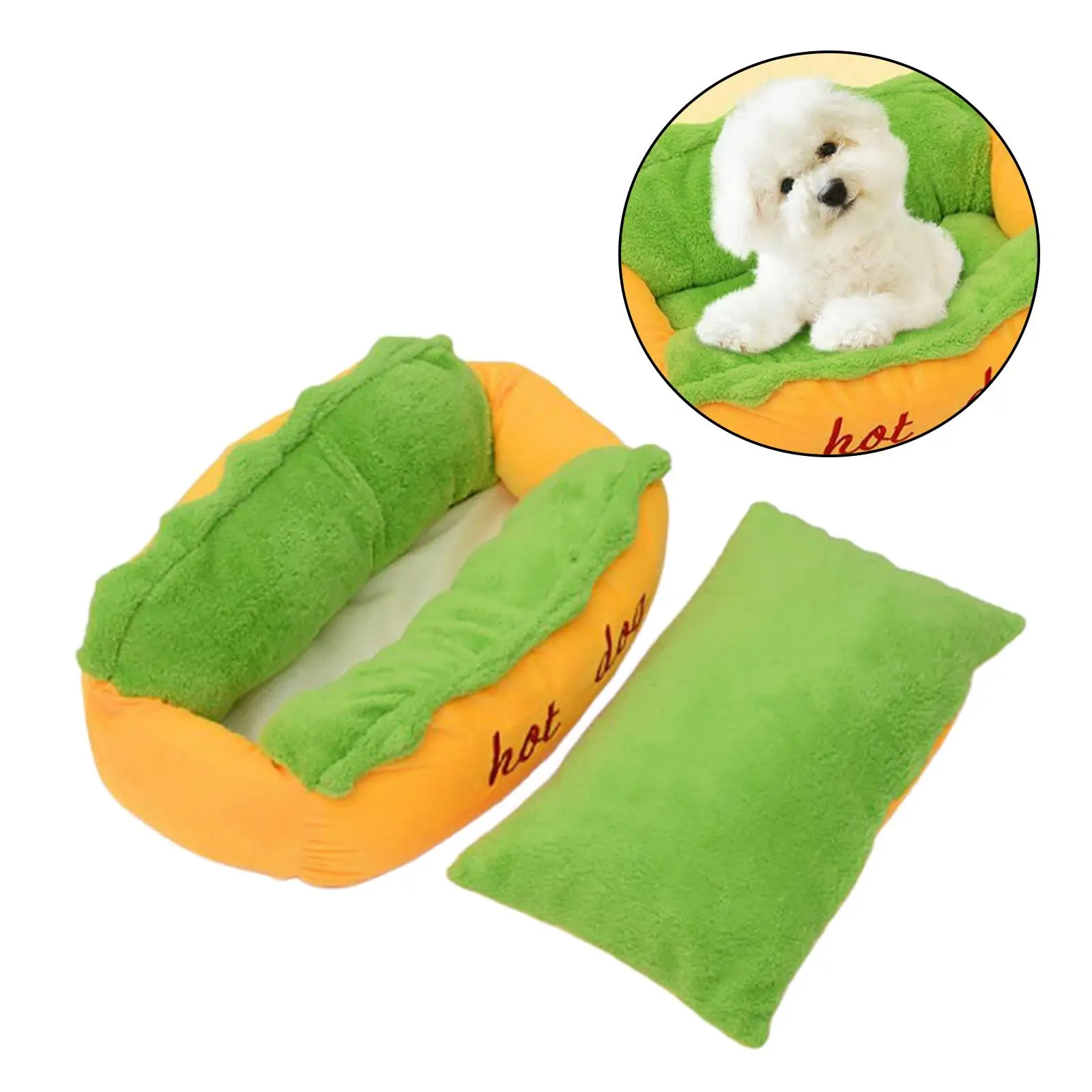 Dog Bed Cozy Anti Slip Self Warming Funny Cushion for Sleeping Medium Small Dogs Teddy Pet