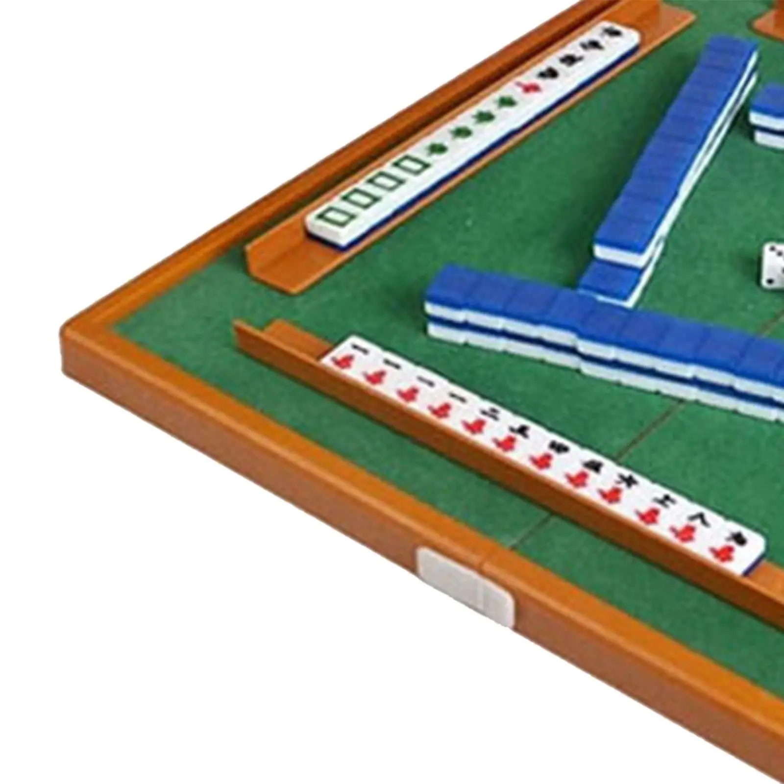 Portable Mini Mahjong Set Indoor Entertainment Accessories with Foldable Table Tile Game Activity Game for Home Party