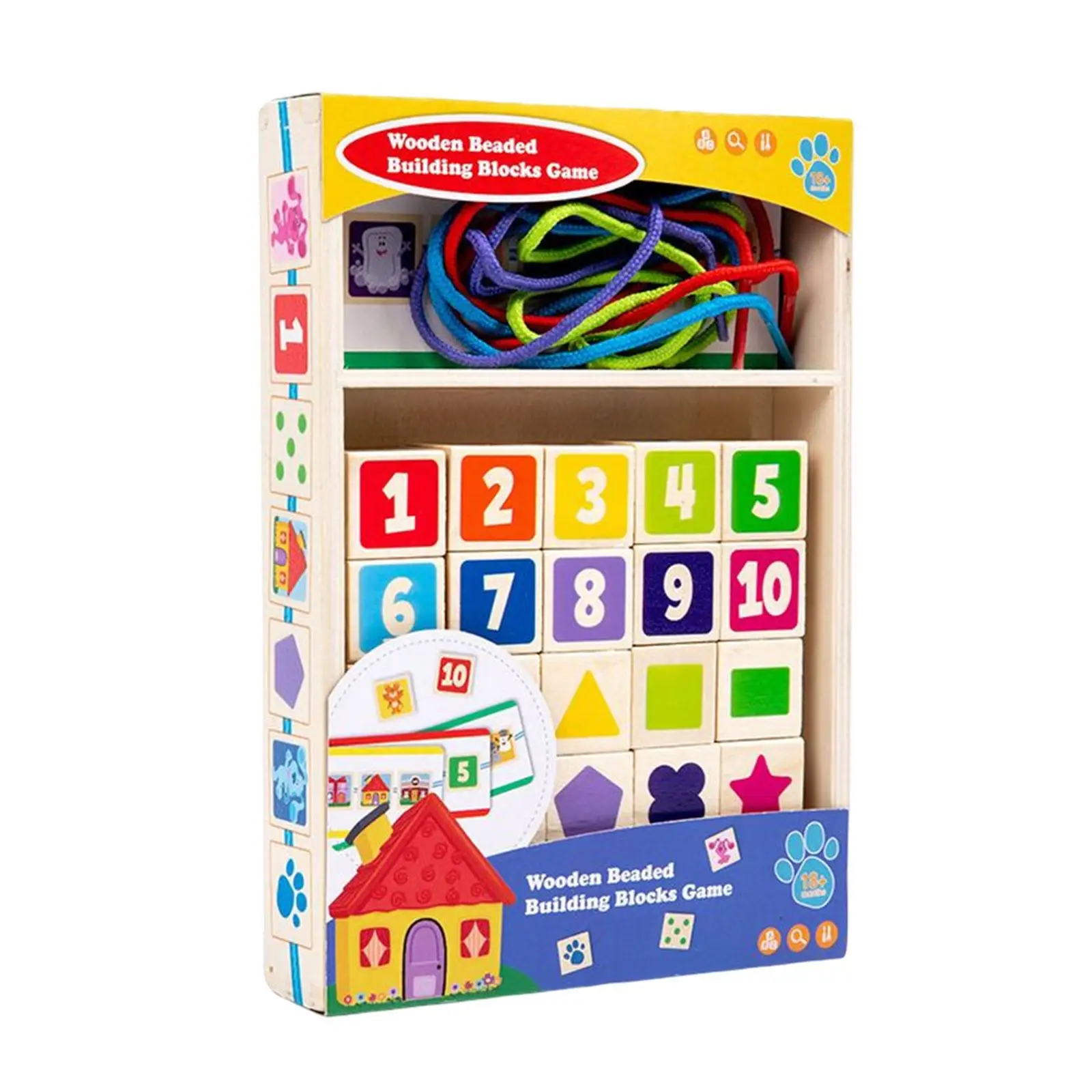 Kids String Lacing Threading Beads Montessori Educational Threading Toys