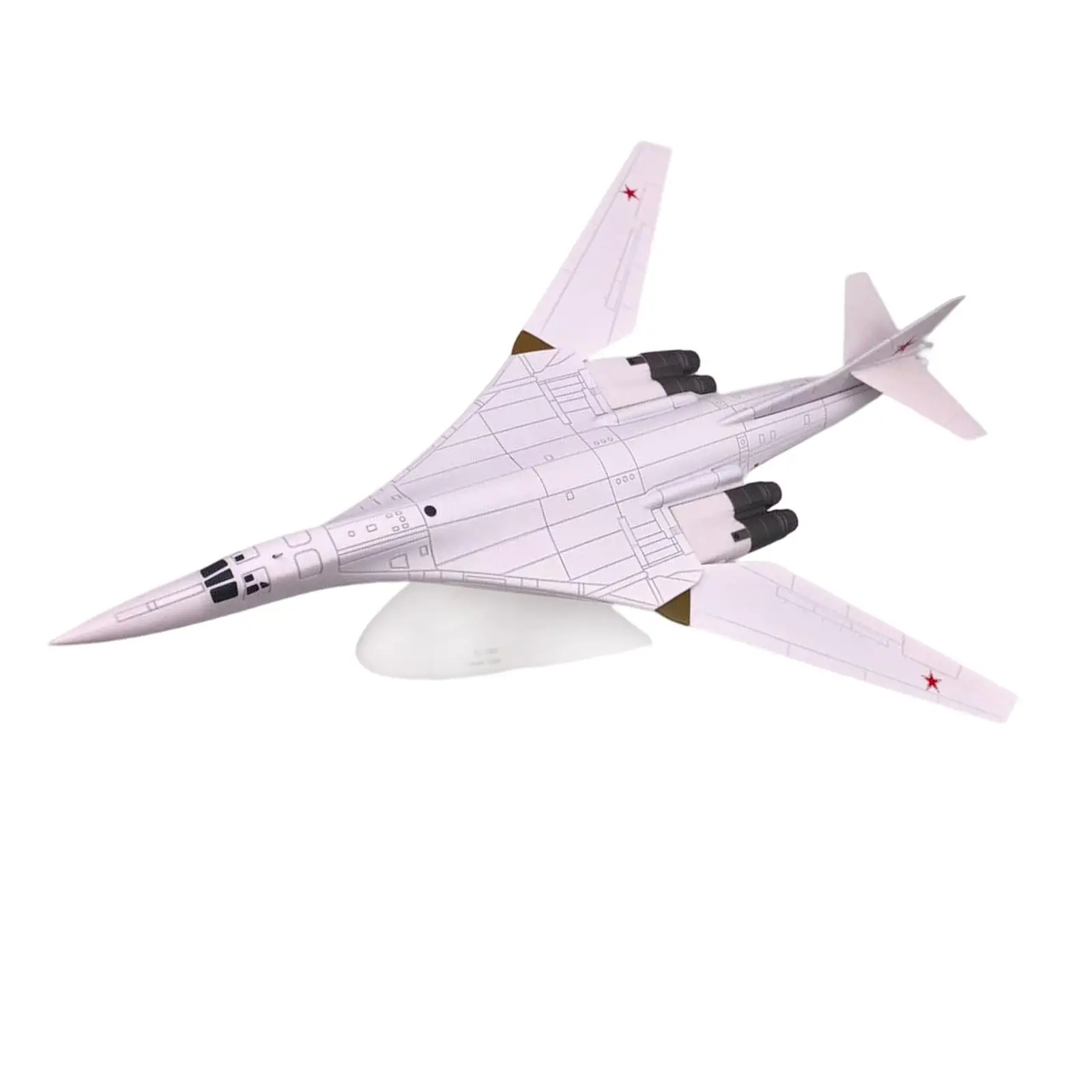 1:200 Scale Fighter Ornaments TU160 Collectibles Toys Alloy Durable Gifts Aircraft Plane for Children Adult Kids