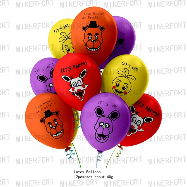 FNAF Five Nights At Freddy´s Party Theme Halloween Decor Disposable Birthday  Party Tableware Digital Balloon Background Supplie - AliExpress