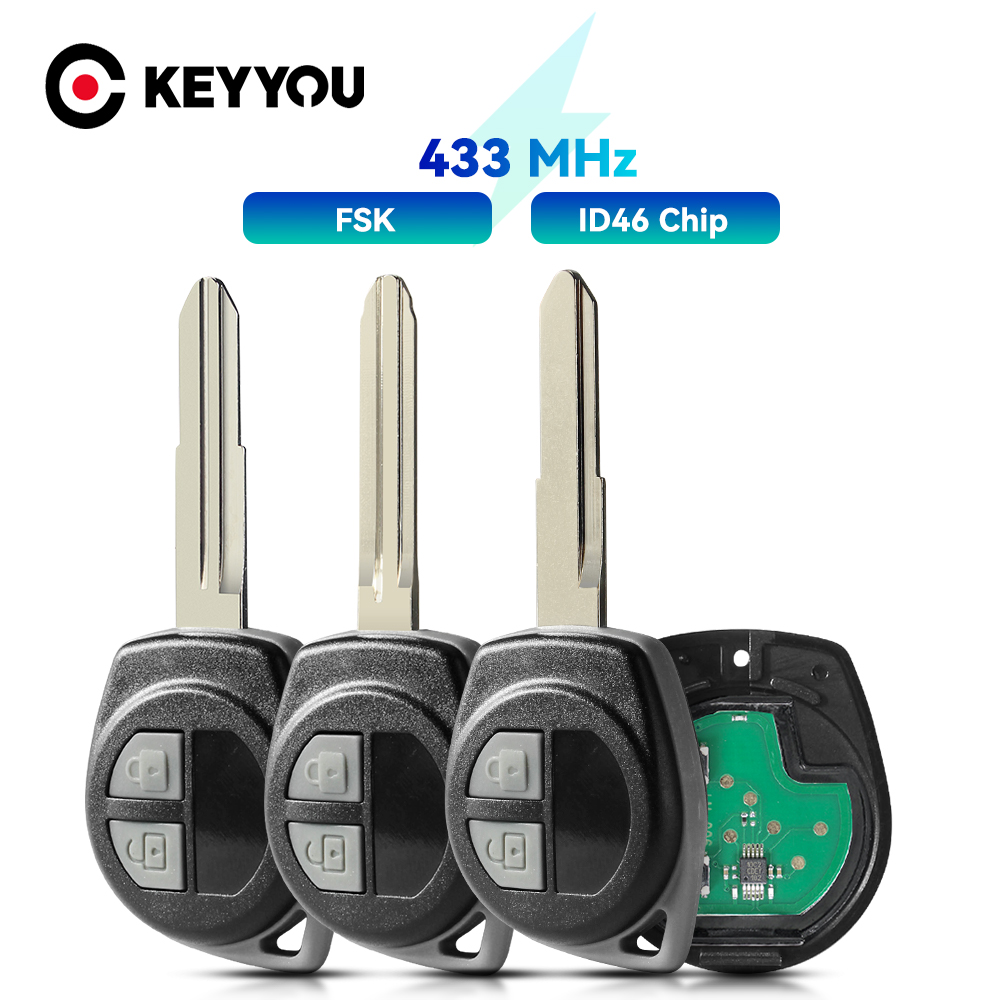 KEYYOU Für Suzuki Swift SX4 ALTO Vitara Grand Vitara Ignis JIMNY Splash 433Mhz FSK ID46 Chip Auto Fernbedienung Schlüssel H133R SZ11R TOY43 – Detail 3