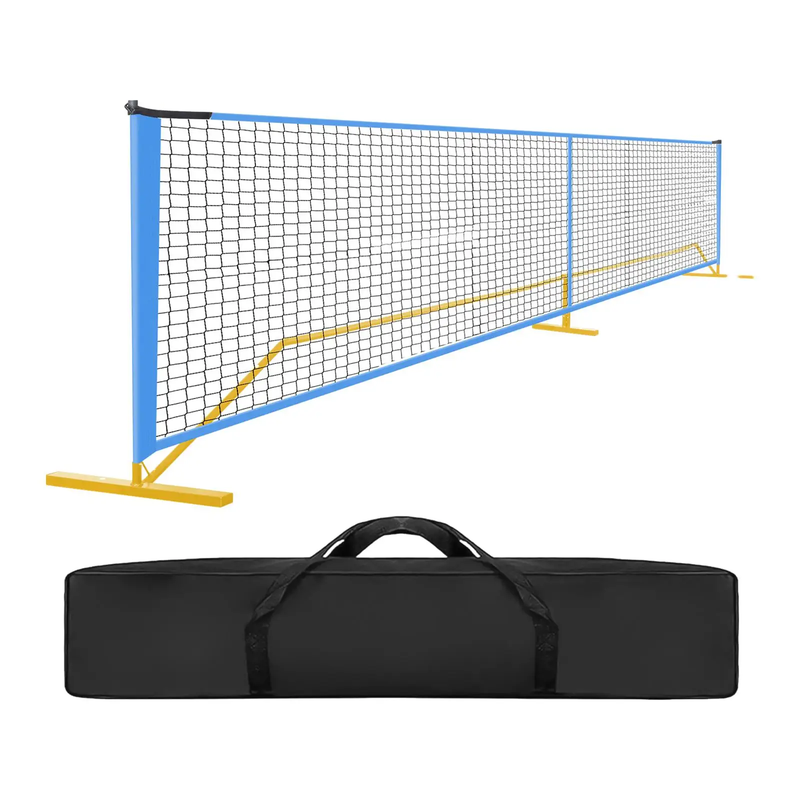 Portable Pickleball Net Set with Metal Frame Stand 22ft Detachable Tennis Net for Tennis Court Driveway Lawn Indoor Outdoor Game
