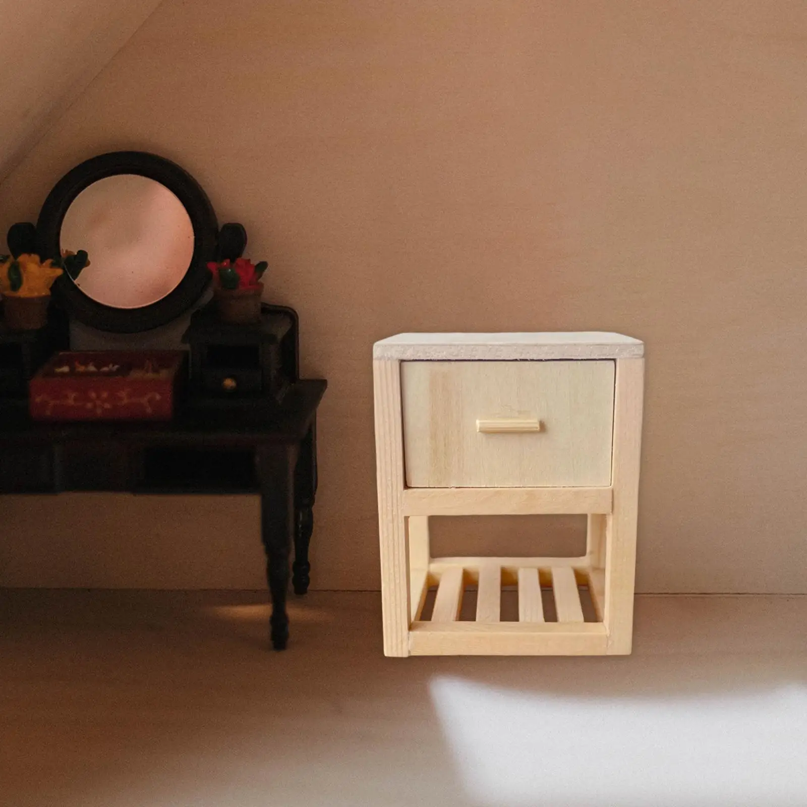 Mini Miniature Cabinet Pretend Play for Furnishings Handcraft Window Display
