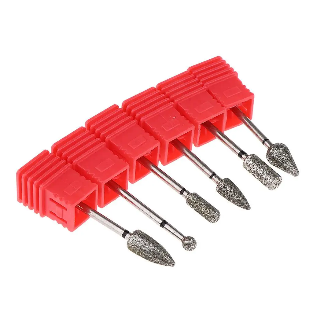 6-Pieces 3/32`` Safety Carbide  Bits for Electric Manicure Files