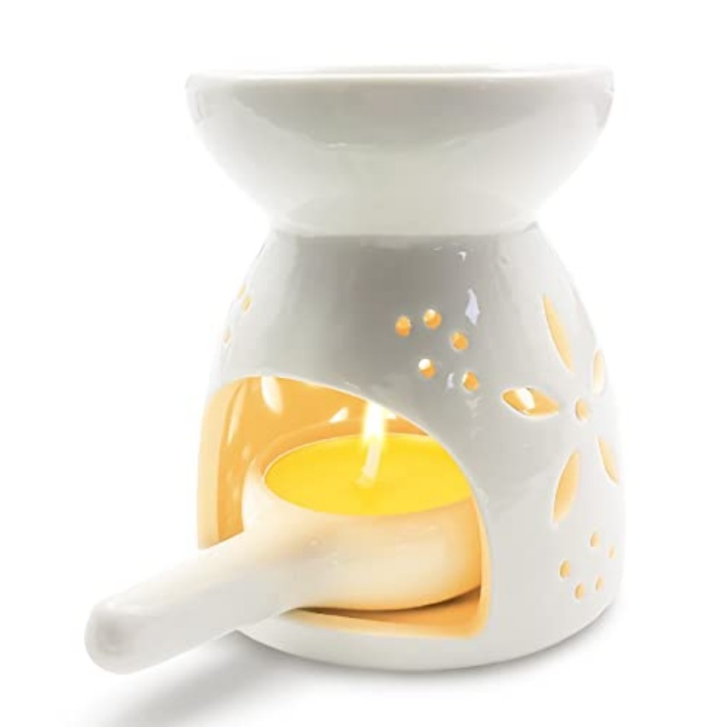 Description Picture 2 of itemTea Light Candle Holder Ceramic Wax Warmer Decoration for Living Room Balcony Patio Tabletop Decorations Black
