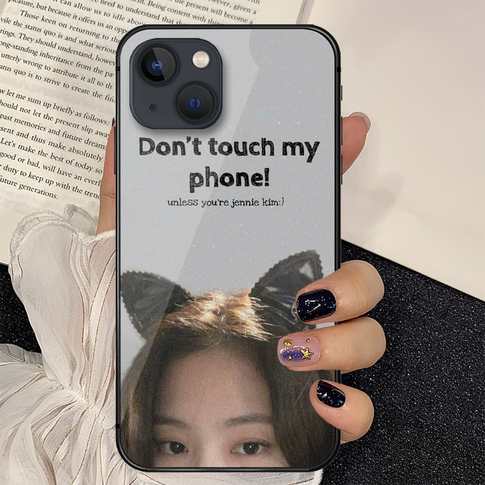 Чехол для телефона Jennie Kim Kpop из закаленного стекла в Корейском стиле  для Iphone 7 8 11 12 13 14 Pro Max Plus Mini 6s X XS XR SE, черный |  AliExpress